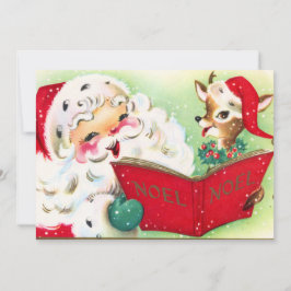 Cartão De Festividades natais vintages retro Papais noeis