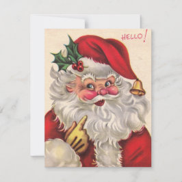 Cartão De Festividades Natais vintages retrorreflectores Papais noeis sol