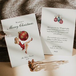 Cartão De Festividades Natais vintages tradicionais