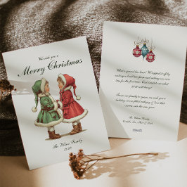 Cartão De Festividades Natais vintages tradicionais