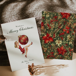 Cartão De Festividades Natais vintages tradicionais