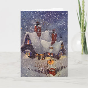 Cartão De Festividades Natais vintages, Workshop sobre Papai Noel Polo No