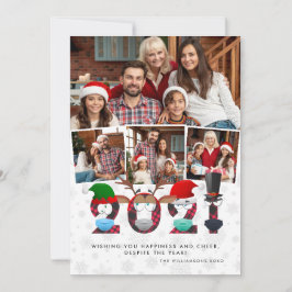 Cartão De Festividades Natal 2021 | Máscaras Engraçadas E Xadrez 4 Fotogr