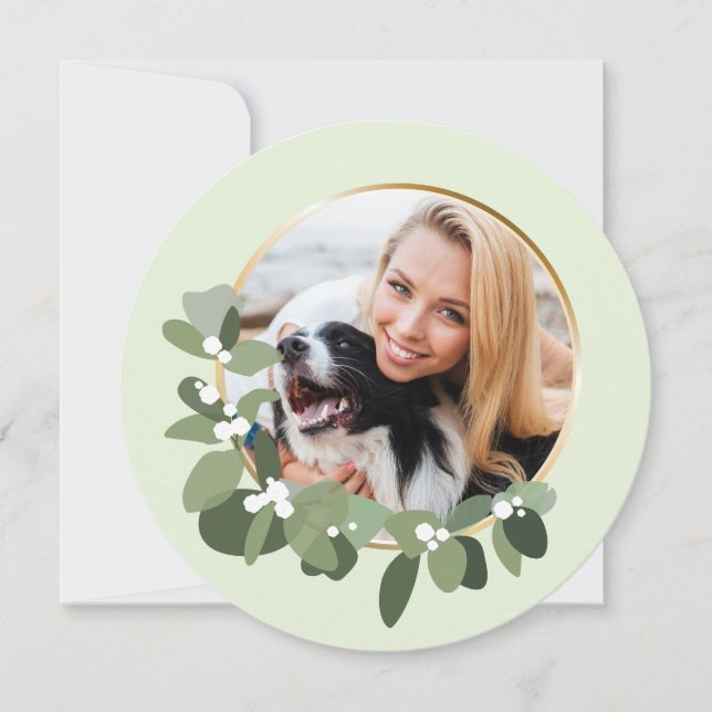 Cartão De Festividades Natal 2023 Uma Foto Moderna Terra (Frente)