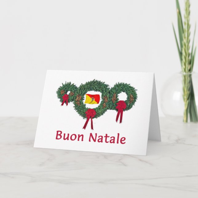 Cartão De Festividades Natal 2 de Sicília (Frente)