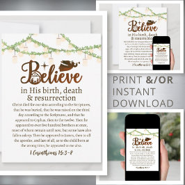 Cartão De Festividades Natal Acredita em Jesus Criatividade Escrita Russa