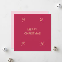 Natal Alegre com Arco Ilustrado em Rosa e Creme