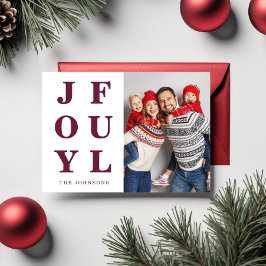 Cartão De Festividades Natal alegre da Moderna Burgundy