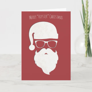 Cartão De Festividades Natal alegre do hipster