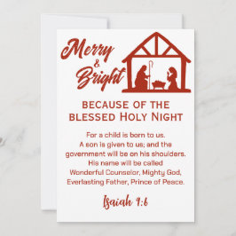 Cartão De Festividades Natal Alegre e Brilhante Redação da Natividade Ver