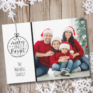 Cartão De Festividades Natal Alegre Moderno Foto