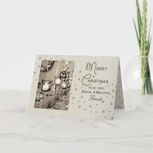 Cartão De Festividades NATAL - Amigos bonitos - BONITO ÚNICO