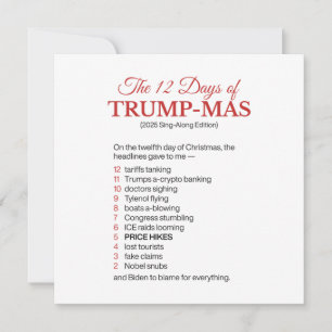 Cartão De Festividades Natal Anti Trump