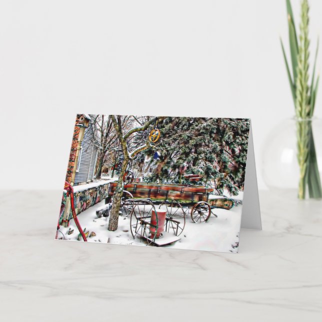 Cartão De Festividades Natal antigo (Frente)