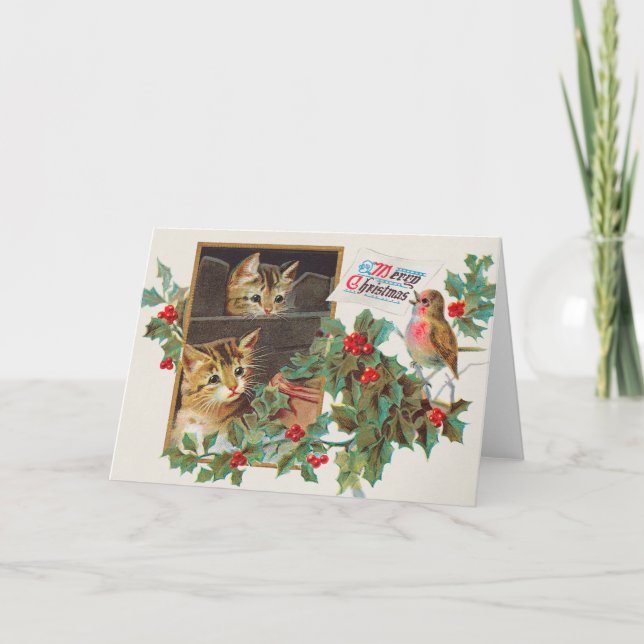 Cartão De Festividades Natal Antigo 4 (Frente)