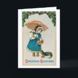 Cartão De Festividades Natal antiquado, menina com gato e cão<br><div class="desc">Os amantes de Victoriana e da arte à antiga exultarão nesta seleção generosa dos cartões de natal. Reproduzido dos originais raros do início do século XX, estes cartões coloridos abundam em Santa corado-cheeked, crianças cherubic, árvores decorativas, e meias brinquedo-enchidas, mais cenas nevado, poinsétias brilhantes, e anjo-da-guarda observadores. Seu elogio intemporal...</div>