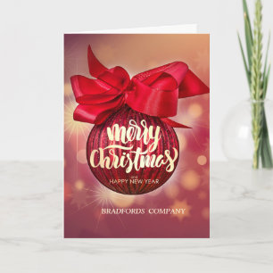 Cartão De Festividades Natal Balls Red Bokee Companhia de Natal