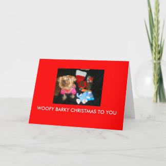 CARTÃO DE FESTIVIDADES NATAL BARKY DE WOOFY A VOCÊ