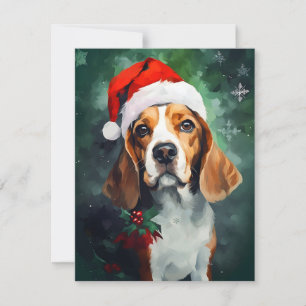 Cartão De Festividades Natal Beagle