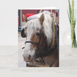Cartão De Festividades Natal belga do cavalo de esboço