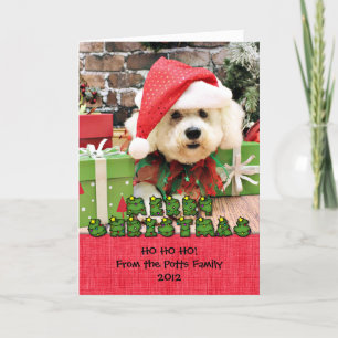 Cartão De Festividades Natal - Bichon Frise - Daisy