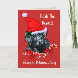 Cartão De Festividades Natal bonito de labrador retriever