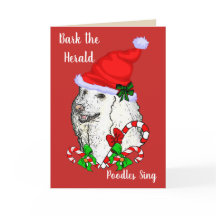 Natal bonito do papai noel da caniche