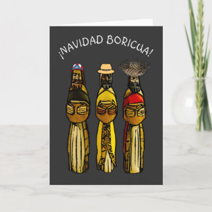 Cartão De Festividades Natal Boricua Porto Rico Feliz Natal Férias Carro
