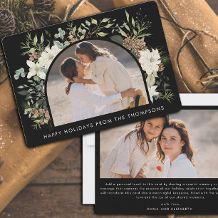 Cartão De Festividades Natal Botânico Eucalyptus Greenery Personalizado