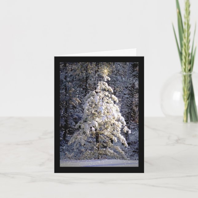 Cartão De Festividades Natal branco (Frente)