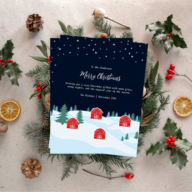 Cartão De Festividades Natal Branco Russo (Criador carregado)