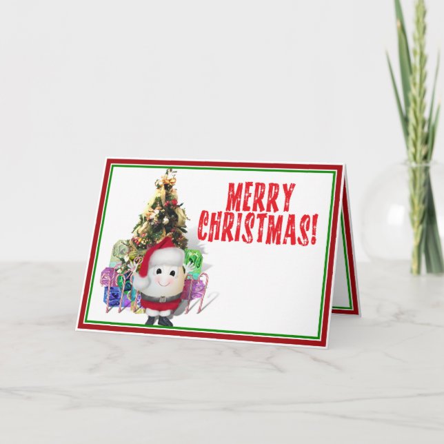 Cartão De Festividades Natal brilhante (Frente)