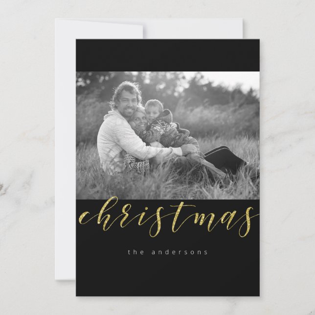 Cartão De Festividades Natal brilhante (Frente)