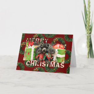Cartão De Festividades Natal - caniche de brinquedo - Annie