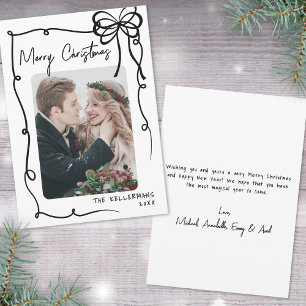 Cartão De Festividades Natal Caprichoso Desenhado à Mão