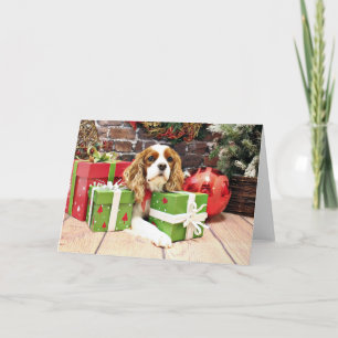 Cartão De Festividades Natal - Cavalier King Charles Spaniel - Poppy