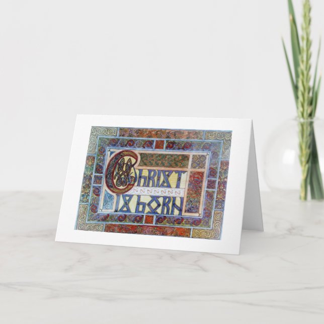 Cartão De Festividades Natal celta (Frente)