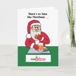 Cartão De Festividades Natal / Cerveja & Biscoitos/Logotipo Personalizáve