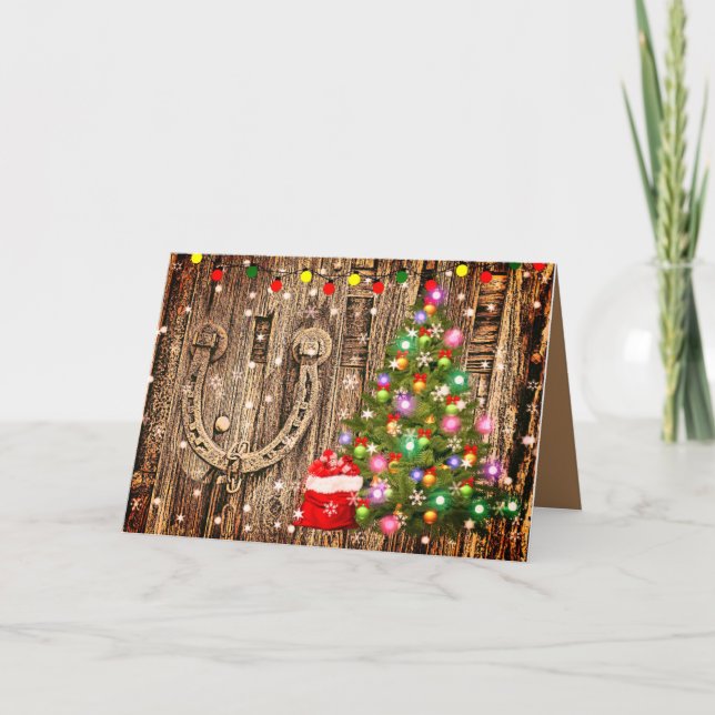Cartão De Festividades Natal Charme Rústico (Frente)