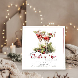 Cartão De Festividades Natal Cheer Cocktails Novo Natal