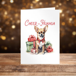 Cartão De Festividades Natal Chihuahua Feliz Feriados Engraçados