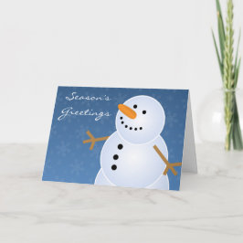 Cartão De Festividades Natal clássico do boneco de neve do feriado