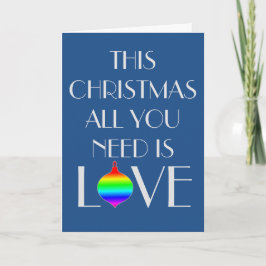 Cartão De Festividades Natal clássico e elegante orientado para Gay