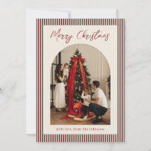 Natal Clássico Vermelho e Verde com Arco para Foto