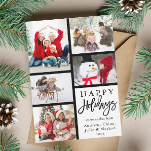 Cartão De Festividades Natal Colagem de Fotos Moderna 5