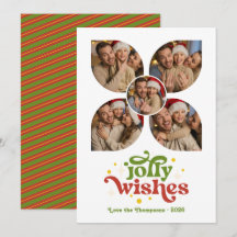 Natal Colagem de Fotos Retro Meados do Século