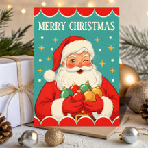 Natal com Brilho de Papai Noel Vintage Retrô