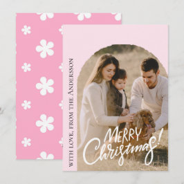 Cartão De Festividades Natal com Foto Moderna