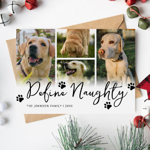 Cartão De Festividades Natal com Foto Múltipla Travessa Definir Pet