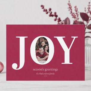 Cartão De Festividades Natal com Foto Personalizada da Família Moderna